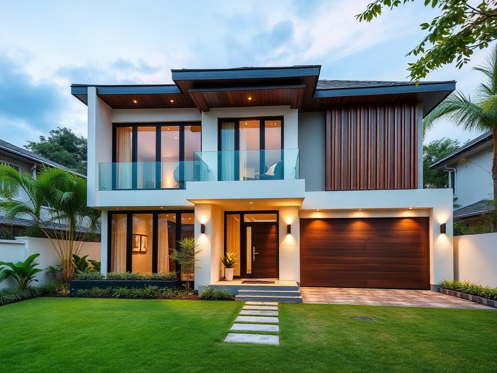 Rumah Modern Dua Lantai Kawasan BSD Jakarta oleh Kontraktor Gedung