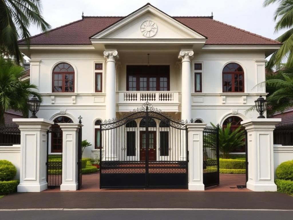 Rumah Dinas Direksi Bank Indonesia dengan Pagar Besi Tempa